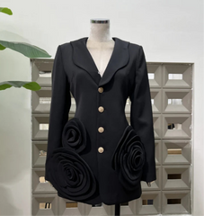 Formal 3D Floral Tailored Blazer