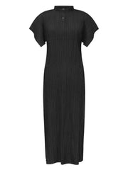 Truly Pleated Stand Collar Dress