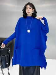 Luxury Avant-Garde Knit Poncho