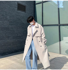 Luxe Men's Japanese Oversized Trench Coat