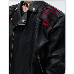 Men's Black Vortex Rider Faux Leather Jacket