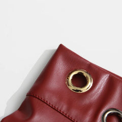 Luxury High-Waist Grommet Skirt