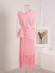 Truly Pleated Tank Top & Skirt