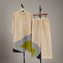 Oversized Pleated Tunic & Palazzo Set