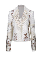 Luxury Pearl Cropped Blazer