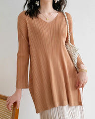 Dressy Sculptural Pleated Top