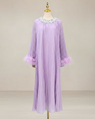 Formal Luxury Diamond Plissé Dress