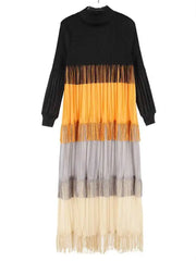 Luxury Pleated Fringe Dress