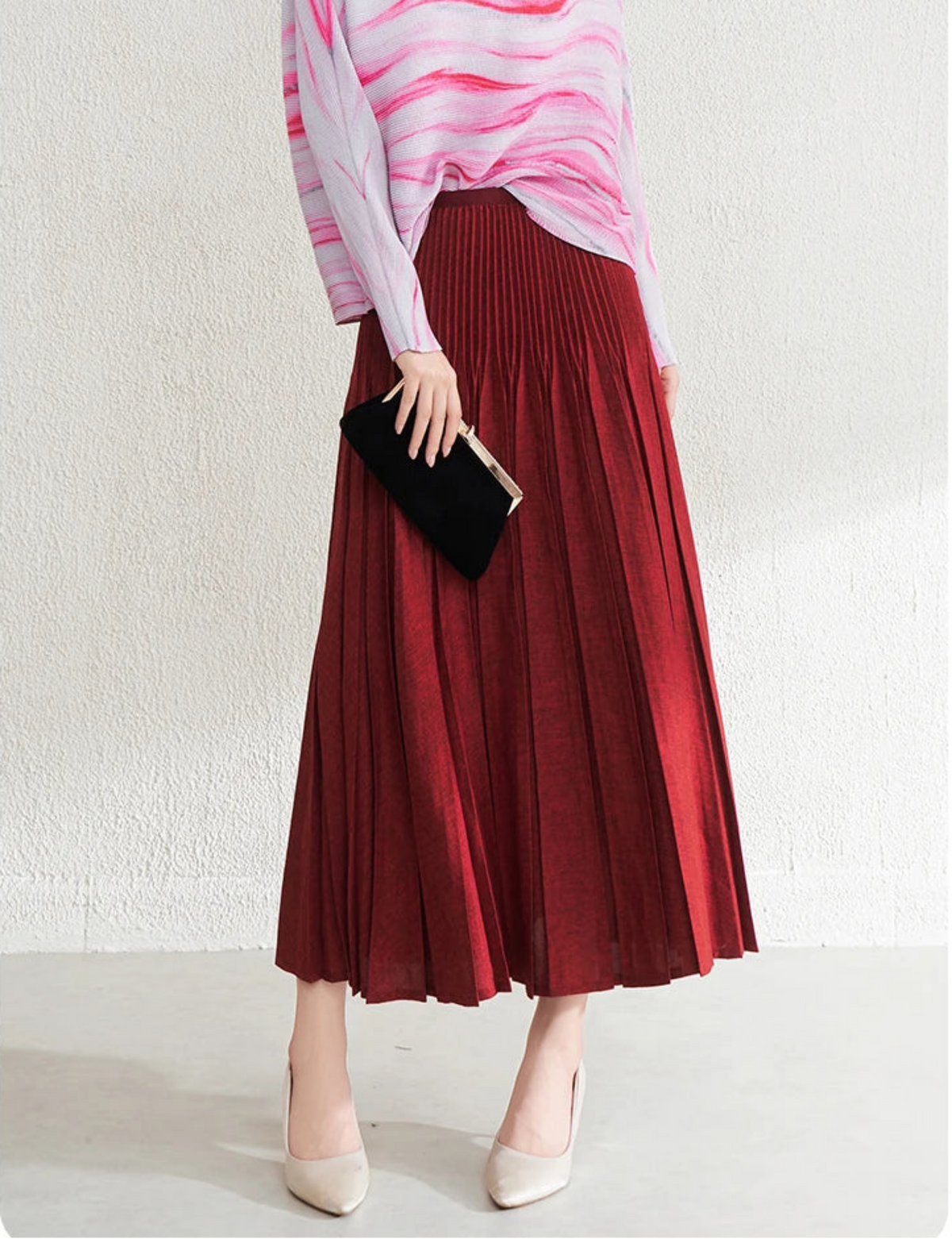 Elegant Plissé Formal Skirt