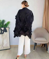 Diamond Plissé Oversized Top