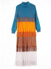 Luxury Pleated Fringe Dress