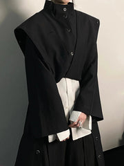 Women's Buttoned Trench Coat with Slits