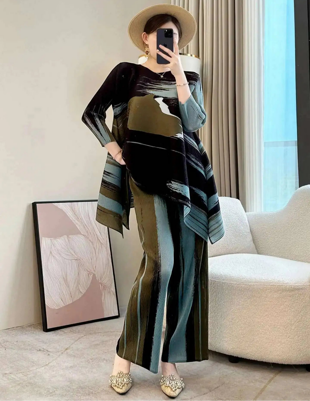 Truly Pleated Asymmetric 2-Piece
