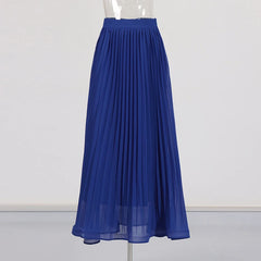 Designer Butterfly Blazer & Pleated Midi Skirt