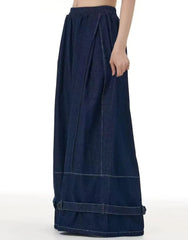 Luxury Denim Wide-Leg Pants