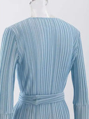 Elegant Ombre Plissé Dress