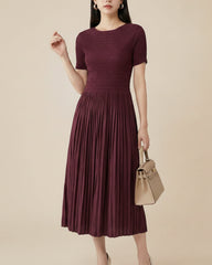 Luxury Pleated Flowy Travel Dress