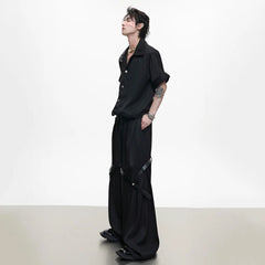 Men's Belted Wide Trousers & Top