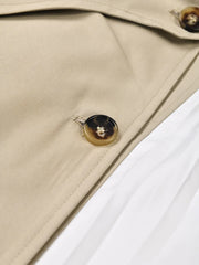 Luxury Pleated Trench Coat