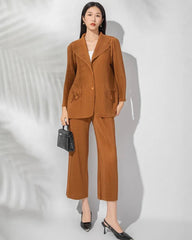 Luxury Micro-Pleated Pants Set