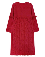 Premium 3D Cable Knit Dress