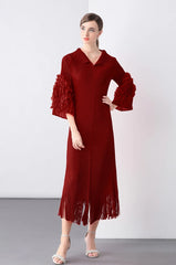 Luxury Cocktail Pleats Dress