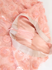 Elegant Floral Sequin Mesh Skirt