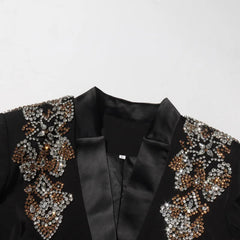 Luxury Crystal Embellished Blazer