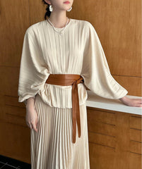 Luxury Flowy Plisse Skirt Set