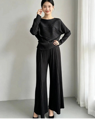 Couture Wide-Leg Plisse Set