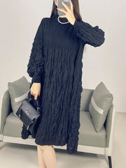 Luxury Crinckled Pleats Dress