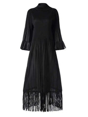 Luxury Plisse Tassel Fringe Dress