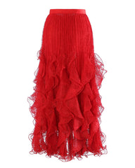 Luxury Ruffled Tiered Maxi Skirt