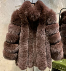 Women's Genuine Fox Fur Coat
