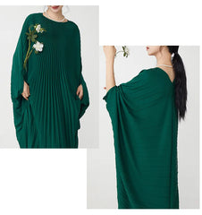 Luxury Designer Pleated Maxi Kaftan Dress