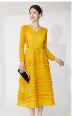 Premium Pleated Stretchy Dress