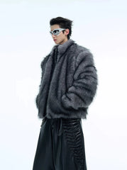 Men's Cozy Faux Fur Streetwear Jacket