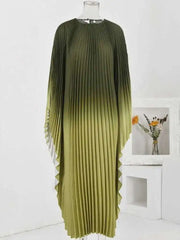 Elegant Kaftan Pleated Resort Dress