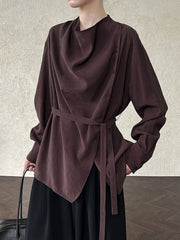 Luxury Draped Blouse Top