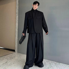 Men's Oversized Suit with Wide Leg Trousers
