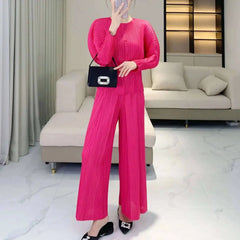 Luxe Pleated Blouse & Palazzo Pant
