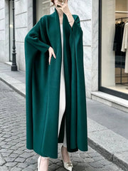 Extra Long Plisse Duster Coat