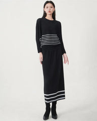 Zero-Crease Pleated Skirt Set