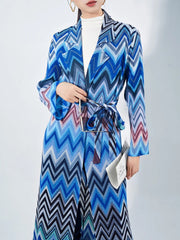 Truly Pleated Zig Zag Trench Coat