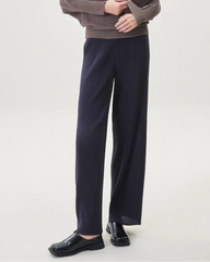 Premium Plissé Wide-Leg Trousers