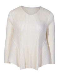 Luxury Plissé Blouse Top (Petite-Friendly)