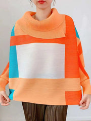 Luxury Pleats Turtleneck Top