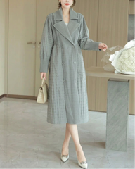 Luxury Plissé Cotton Padded Coat