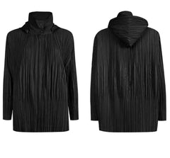 Japanese Pleated Hooded Jacket