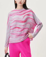 Luxury Micro-Pleated Knit Top